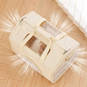 Sac de transport pour animaux en forme de maison, respirant, pliable, grande capacité et multifonctionnel.