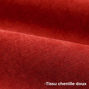 Housse de canapé antidérapante en chenille de couleur unie à décor géométrique