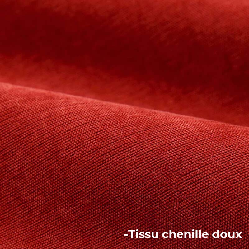 Housse de canapé antidérapante en chenille de couleur unie à décor géométrique