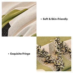 Jeté de canapé Couverture de canapé en chenille ondulée résistante aux griffures avec motif glace