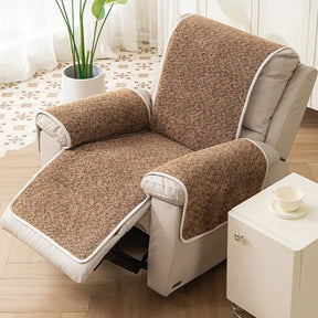 Housse fauteuil de canapé inclinable en jacquard chenille anti-rayures et antidérapante - Chic