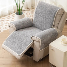 Housse fauteuil de canapé inclinable en jacquard chenille anti-rayures et antidérapante - Chic