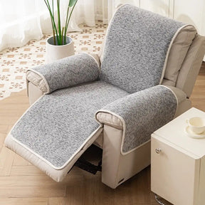Housse fauteuil de canapé inclinable en jacquard chenille anti-rayures et antidérapante - Chic