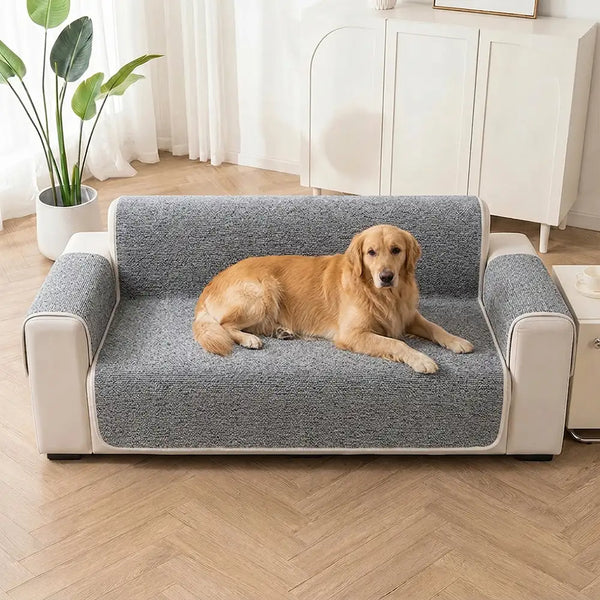 Housse fauteuil de canapé inclinable en jacquard chenille anti-rayures et antidérapante - Chic