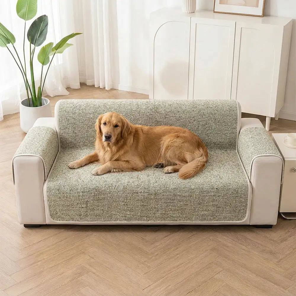 Housse fauteuil de canapé inclinable en jacquard chenille anti-rayures et antidérapante - Chic