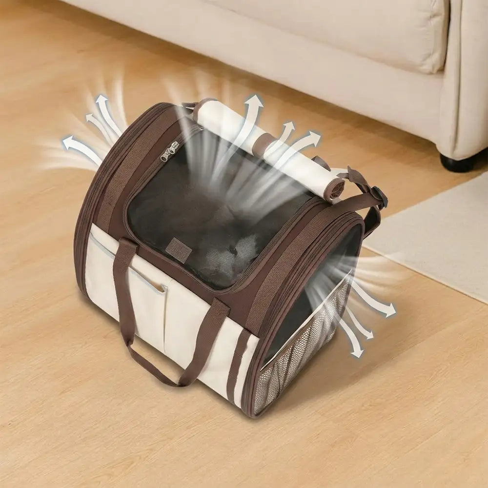 Sac à dos pour animaux de compagnie pliable, respirant et de grande capacité pour le voyage, la sécurité et le vétérinaire.