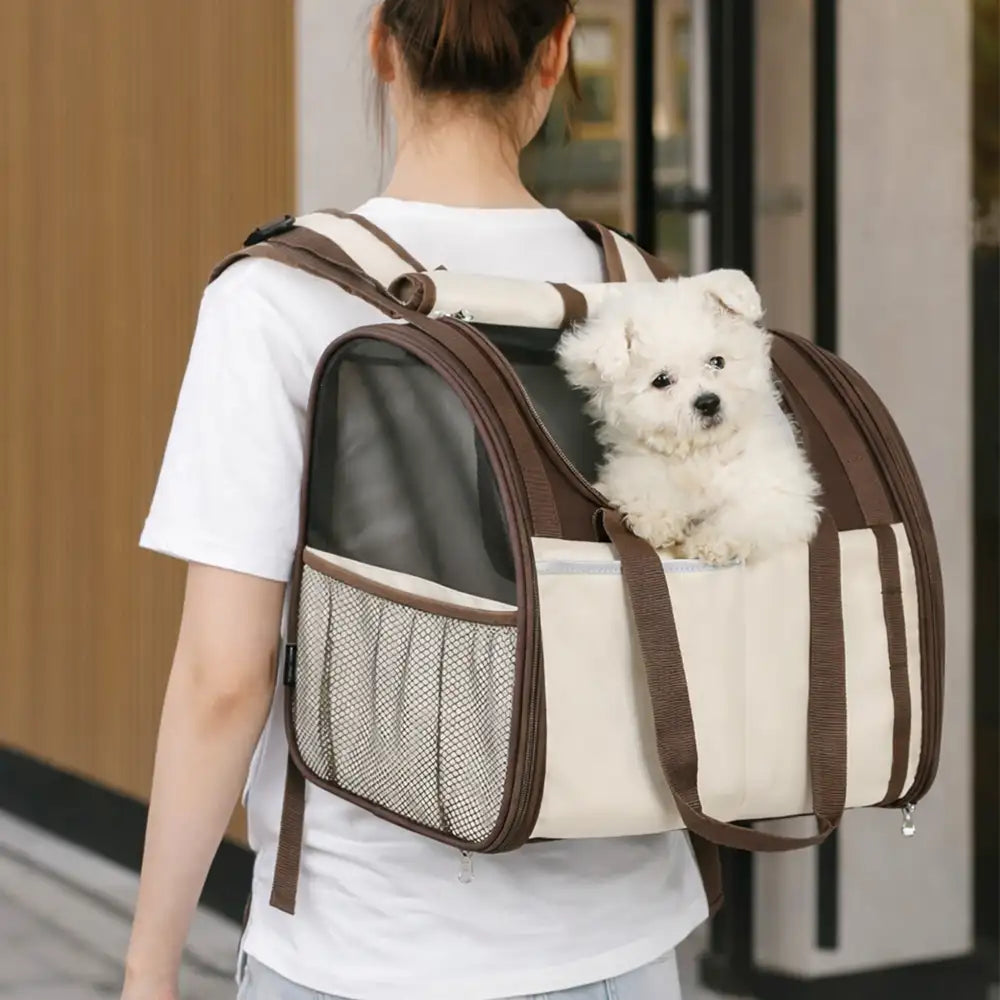 Sac à dos pour animaux de compagnie pliable, respirant et de grande capacité pour le voyage, la sécurité et le vétérinaire.