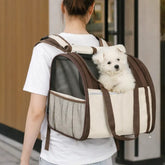 Sac à dos pour animaux de compagnie pliable, respirant et de grande capacité pour le voyage, la sécurité et le vétérinaire.