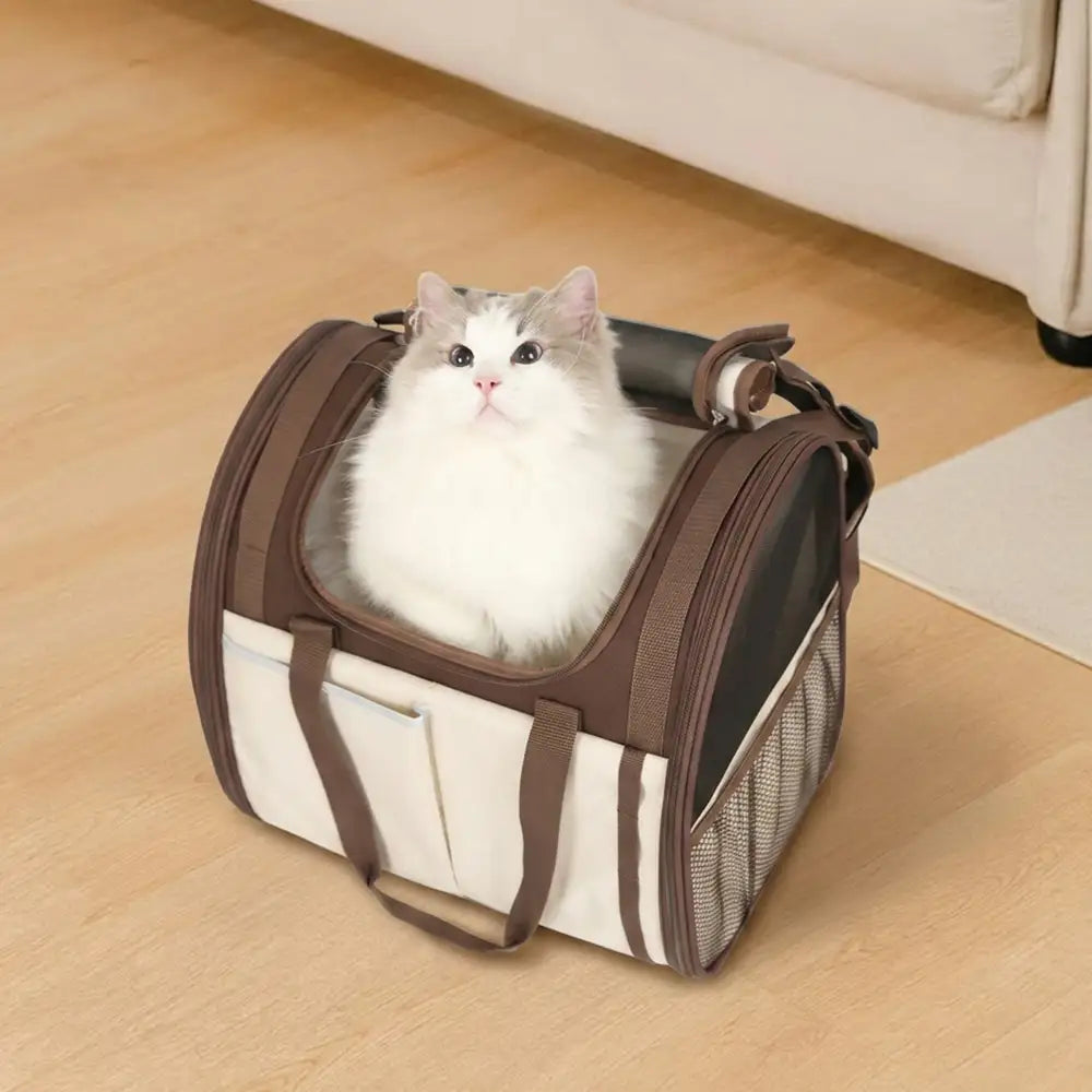 Sac à dos pour animaux de compagnie pliable, respirant et de grande capacité pour le voyage, la sécurité et le vétérinaire.