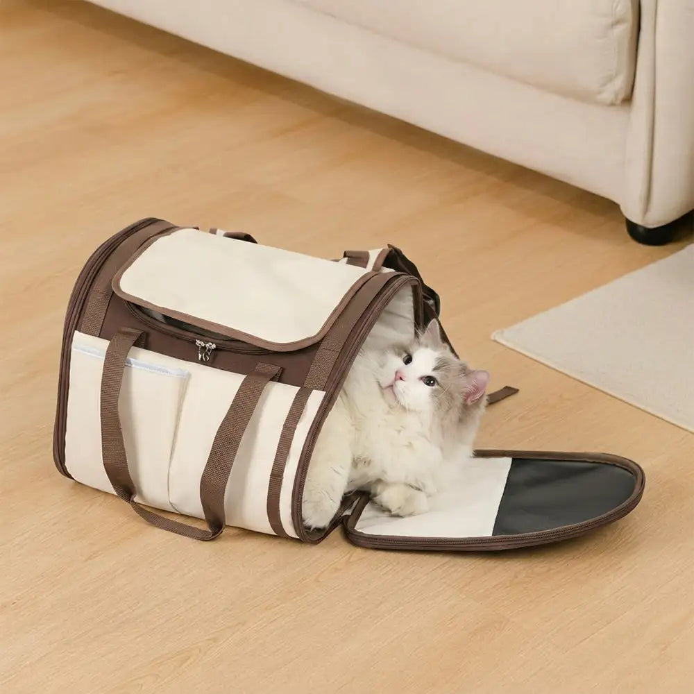 Sac à dos pour animaux de compagnie pliable, respirant et de grande capacité pour le voyage, la sécurité et le vétérinaire.