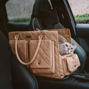 Sac de voyage pour chat partagé grand stylé multifonction - Queue errante