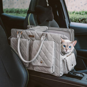 Sac de voyage pour chat partagé grand stylé multifonction - Queue errante