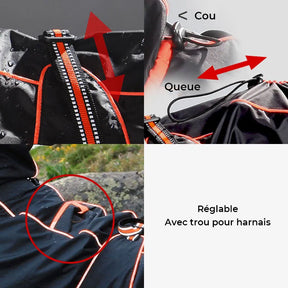 Manteau de pluie ajustable et imperméable pour grand chien