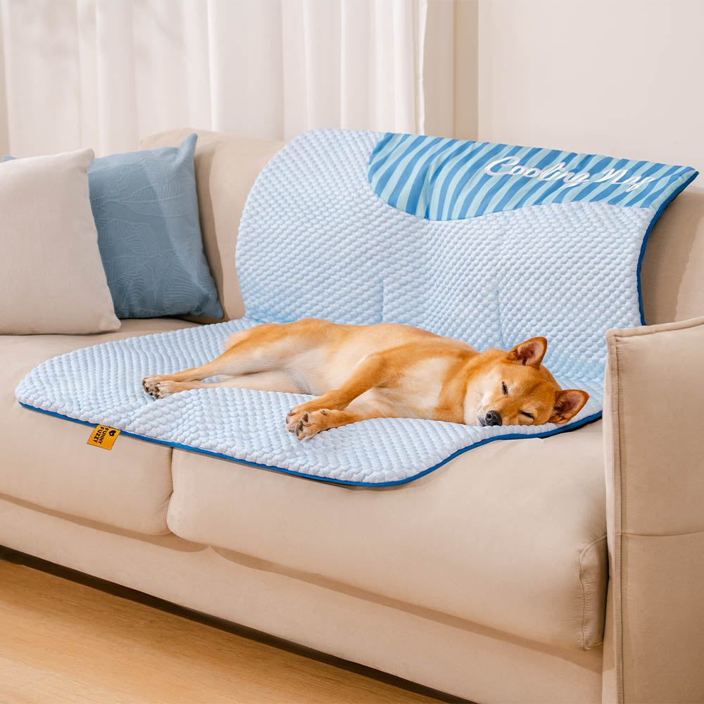 Grand Tapis Rafraichissant Chien Lavable Antidérapant pour Chiens d'Extérieur - Sieste Refroidissante