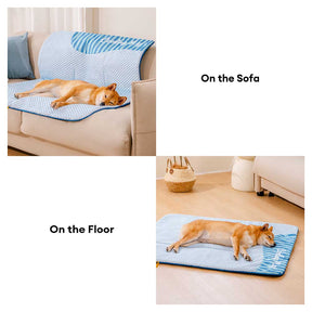 Grand Tapis Rafraichissant Chien Lavable Antidérapant pour Chiens d'Extérieur - Sieste Refroidissante