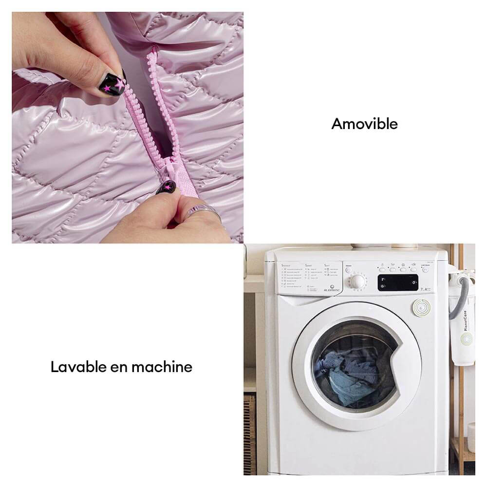 Siège auto pour chien en velours matelassé Luxe Nuage