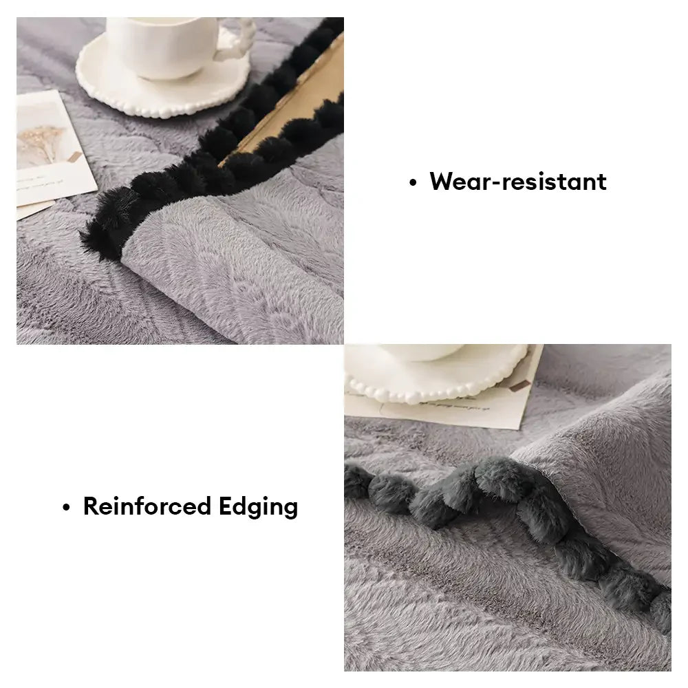 Housse de canapé en peluche chic et paresseuse pour l'hiver, protecteur de canapé, douce pour la peau.