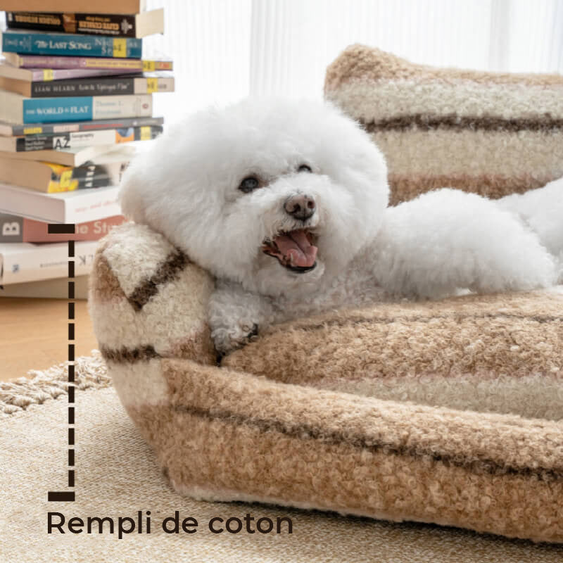 Canapé-lit en peluche pour chien et chat pour les vacances paresseuses