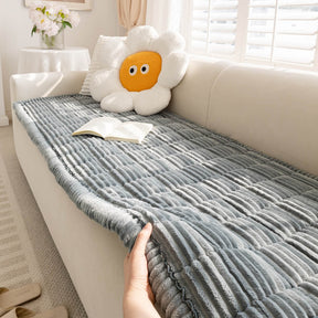 Matelas pour animaux en flanelle doux et paresseux, respirant, avec protection anti-dérapante pour canapé sectionnel.