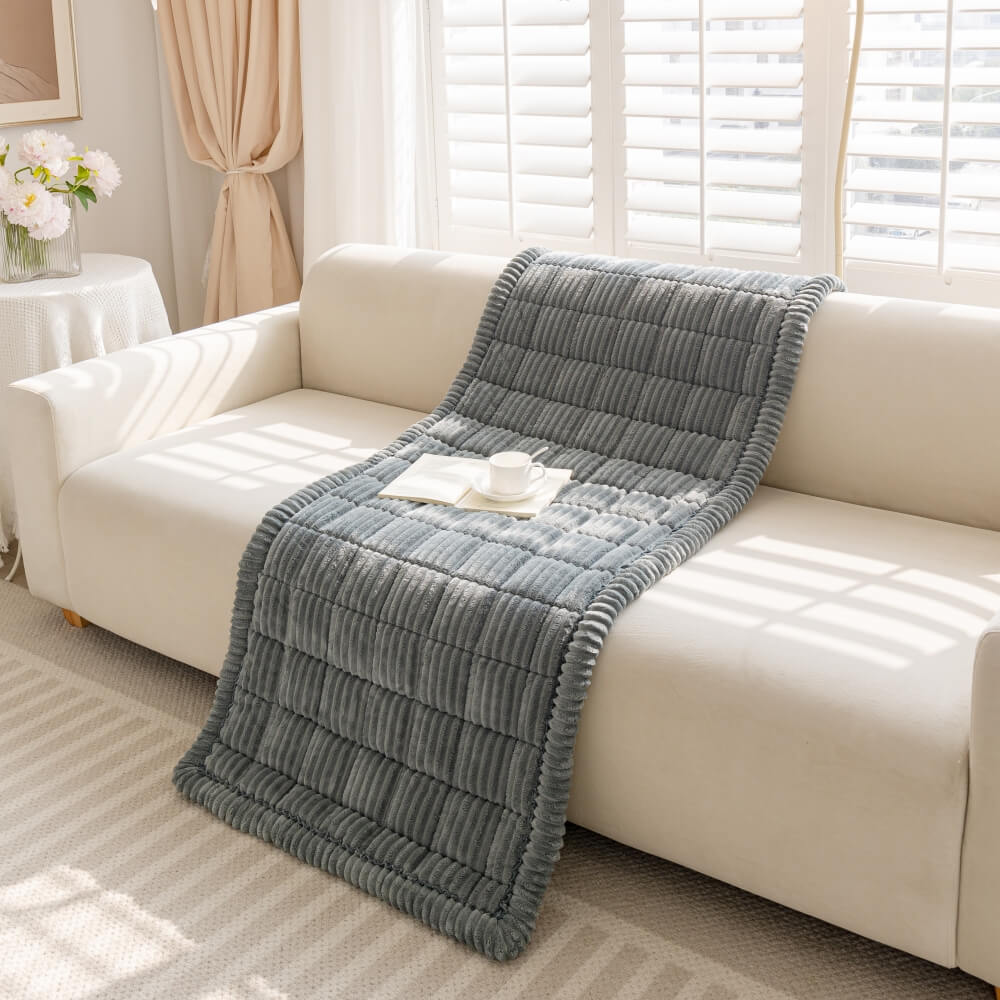 Matelas pour animaux en flanelle doux et paresseux, respirant, avec protection anti-dérapante pour canapé sectionnel.
