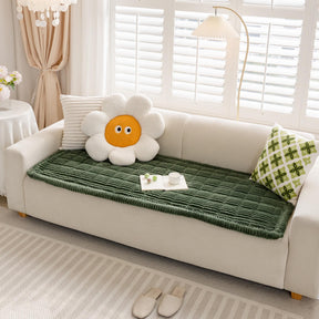 Matelas pour animaux en flanelle doux et paresseux, respirant, avec protection anti-dérapante pour canapé sectionnel.