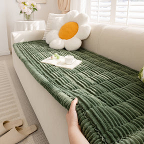 Matelas pour animaux en flanelle doux et paresseux, respirant, avec protection anti-dérapante pour canapé sectionnel.