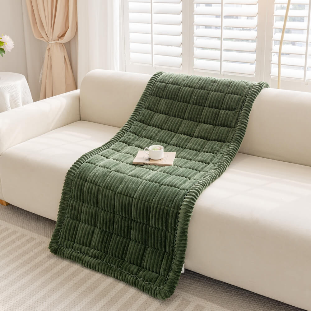 Matelas pour animaux en flanelle doux et paresseux, respirant, avec protection anti-dérapante pour canapé sectionnel.