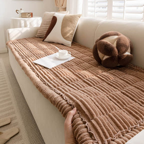 Matelas pour animaux en flanelle doux et paresseux, respirant, avec protection anti-dérapante pour canapé sectionnel.