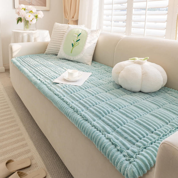 Tapis en flanelle douce et respirante pour animaux avec housse de canapé antidérapante