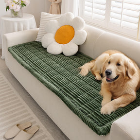 Matelas pour animaux en flanelle doux et paresseux, respirant, avec protection anti-dérapante pour canapé sectionnel.
