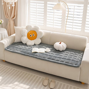 Matelas pour animaux en flanelle doux et paresseux, respirant, avec protection anti-dérapante pour canapé sectionnel.