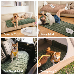 Matelas pour animaux en flanelle doux et paresseux, respirant, avec protection anti-dérapante pour canapé sectionnel.