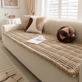 Matelas pour animaux en flanelle doux et paresseux, respirant, avec protection anti-dérapante pour canapé sectionnel.