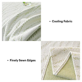 Jeté de canapé protection de canapé en soie glacée à motif de feuilles, grande couverture.