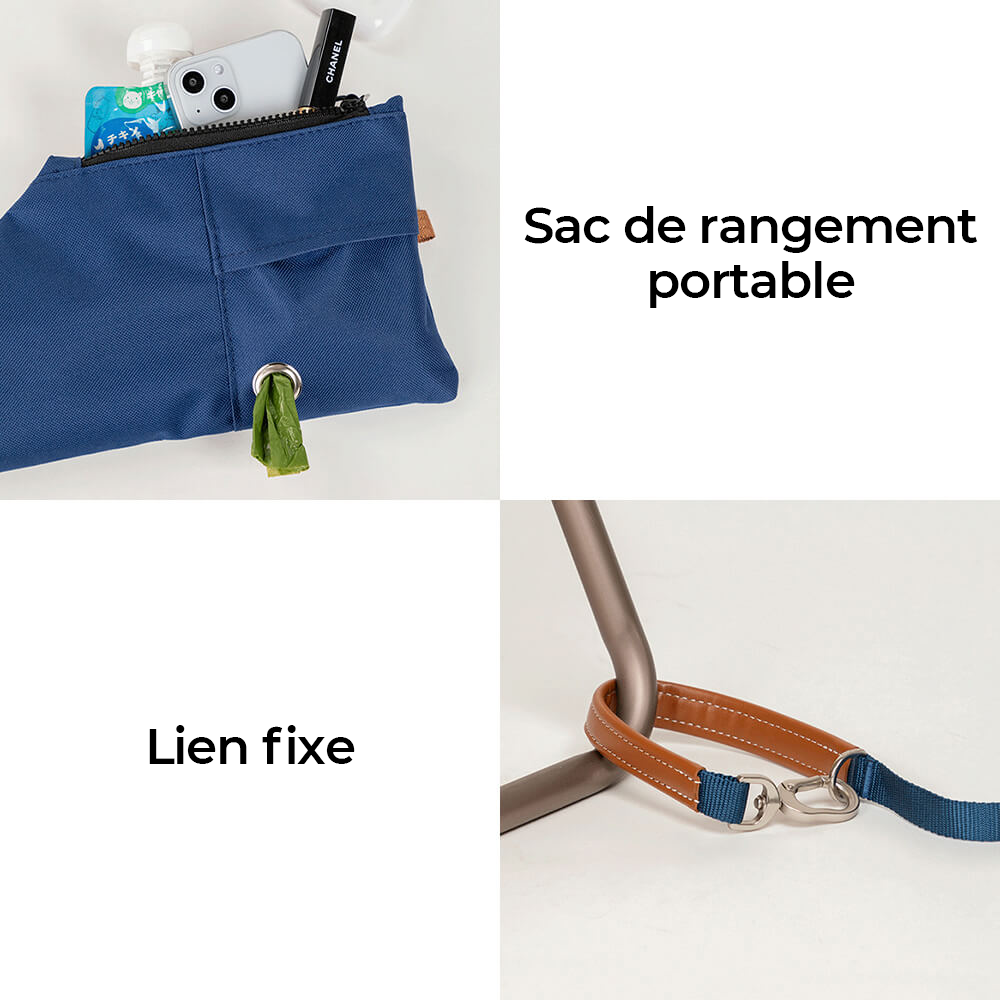 Set Harnais Anti-Traction Multifonction Sans Mains avec Sac de Rangement