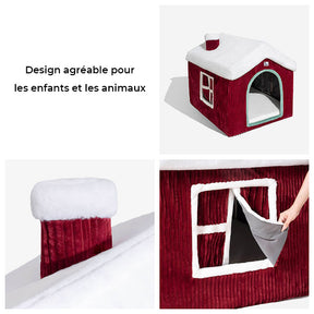 Maison de neige de Noël Grande maison pour humains et animaux