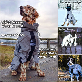 Manteau imperméable réfléchissant Manteau de pluie pour chien