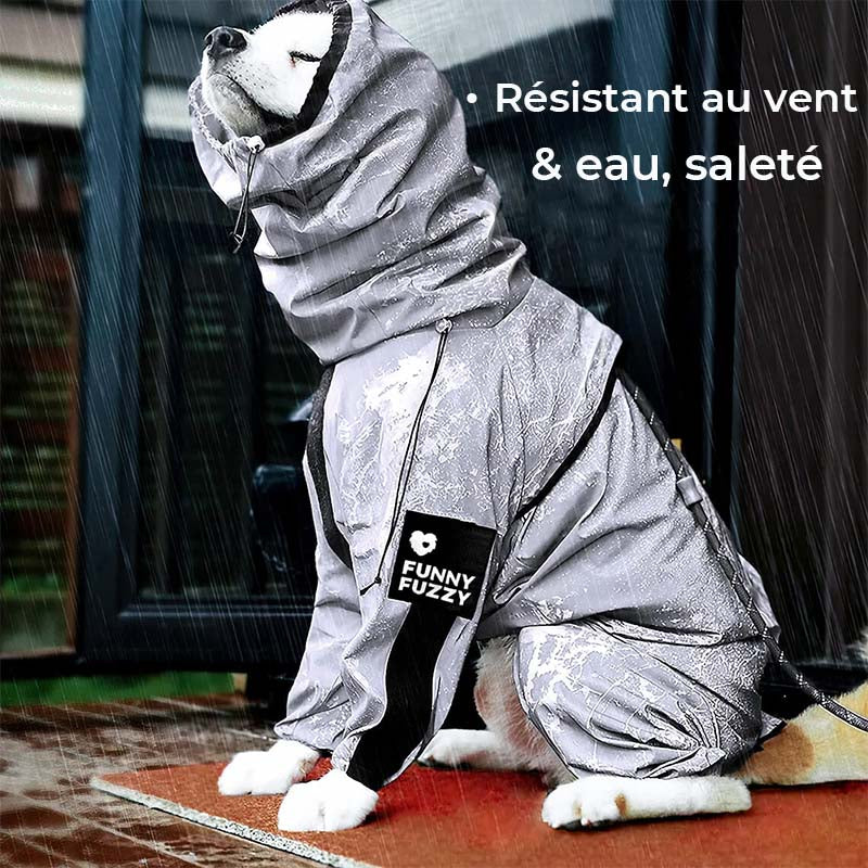 Manteau imperméable réfléchissant Manteau de pluie pour chien