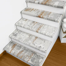 Tapis d'escalier en marbre épais et doux à bords arrondis, antidérapants.