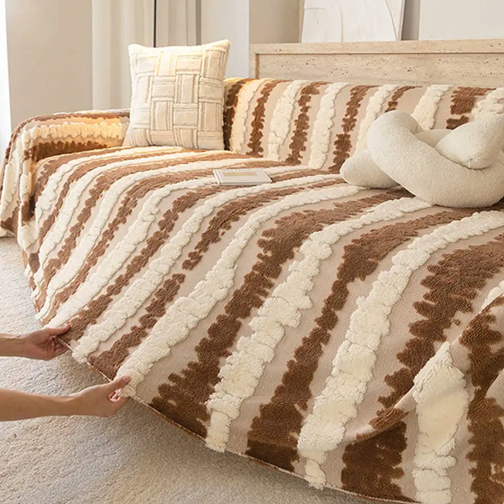 Couverture multifonctionnelle en peluche moderne, protection de sofa, housse de canapé.