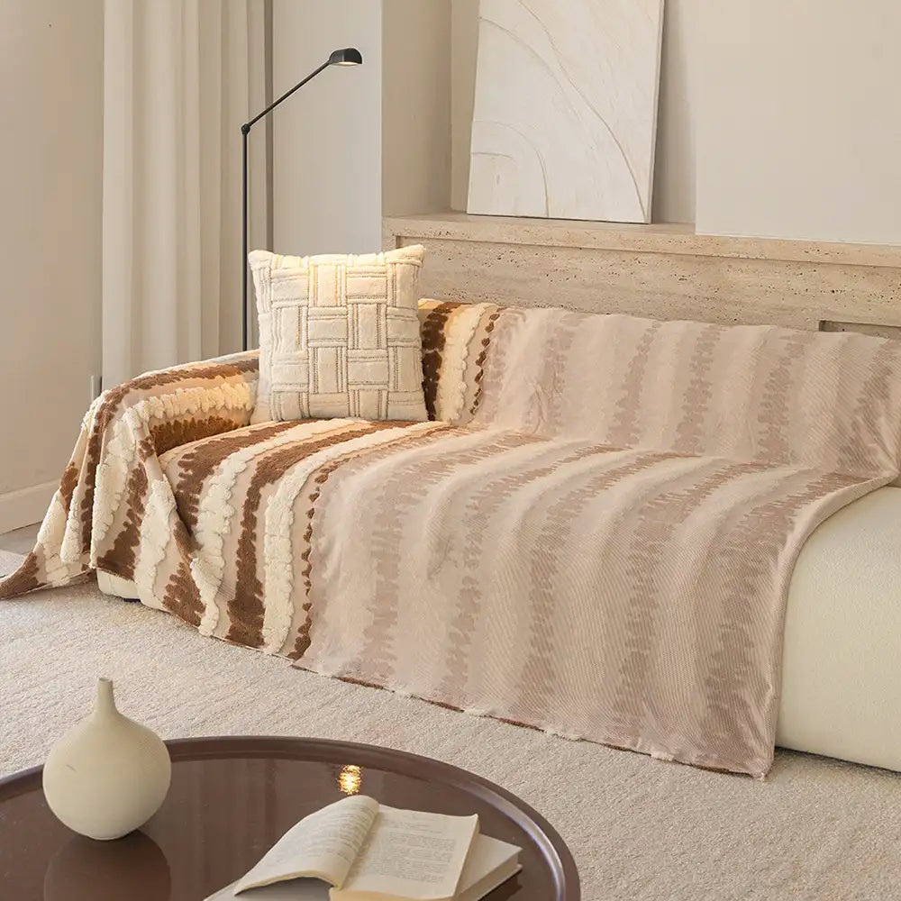 Couverture multifonctionnelle en peluche moderne, protection de sofa, housse de canapé.