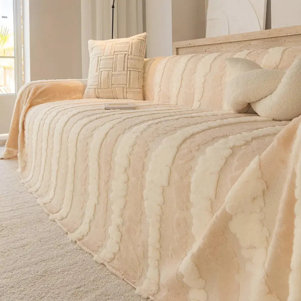 Couverture multifonctionnelle en peluche moderne, protection de sofa, housse de canapé.