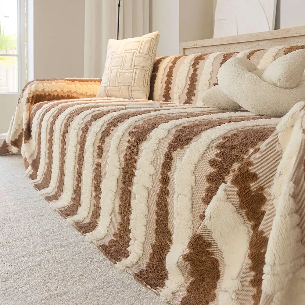 Couverture multifonctionnelle en peluche moderne, protection de sofa, housse de canapé.