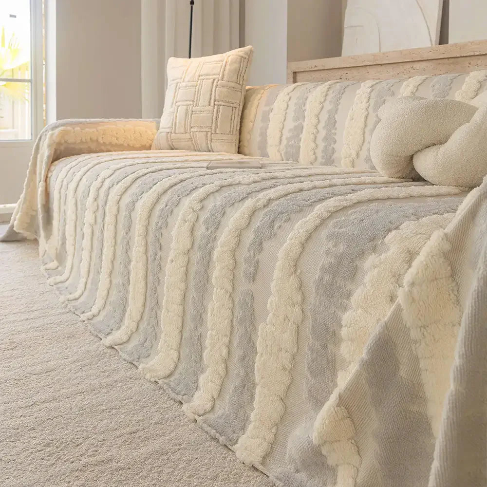 Couverture multifonctionnelle en peluche moderne, protection de sofa, housse de canapé.