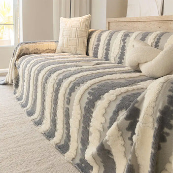 Jeté de canapé couverture multifonctionnelle en peluche moderne, protection de sofa, housse de canapé.
