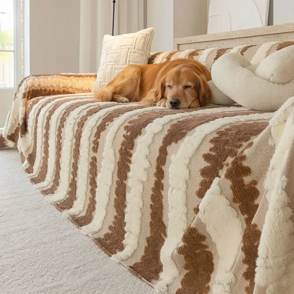 Couverture multifonctionnelle en peluche moderne, protection de sofa, housse de canapé.