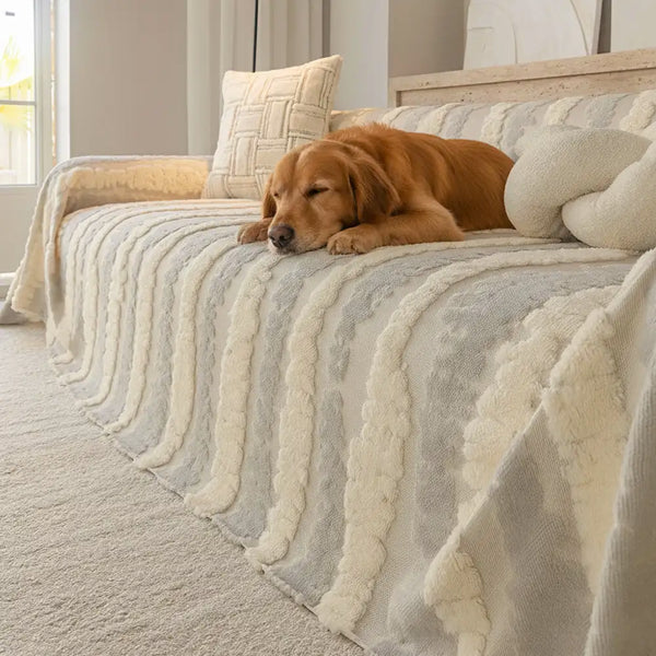 Jeté de canapé couverture multifonctionnelle en peluche moderne, protection de sofa, housse de canapé.