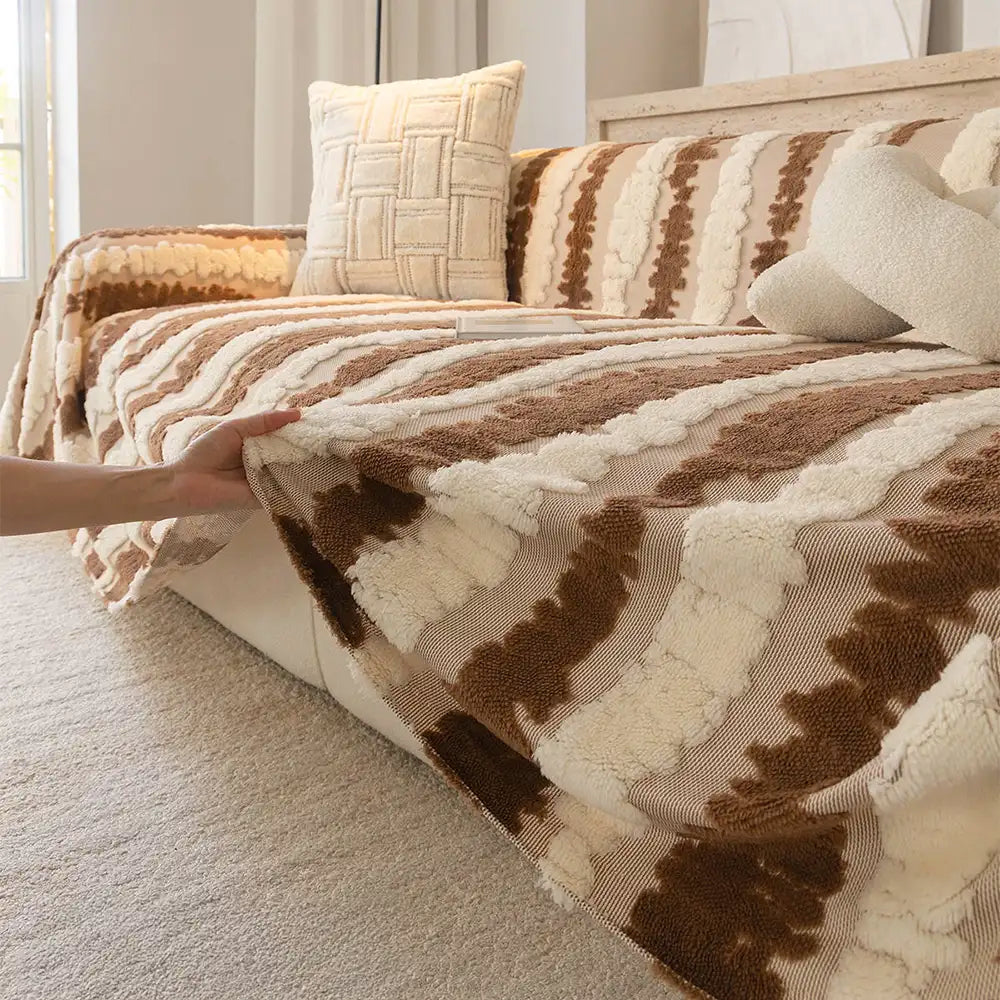 Couverture multifonctionnelle en peluche moderne, protection de sofa, housse de canapé.