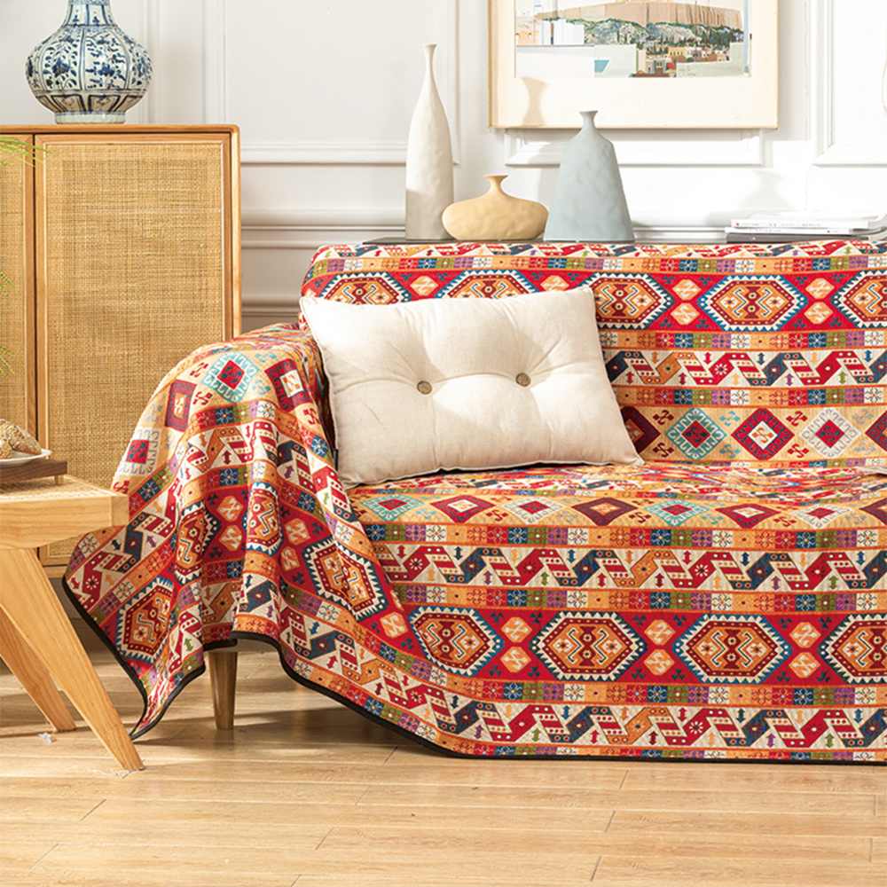 Housse de canapé multifonctionnelle en jacquard marocain