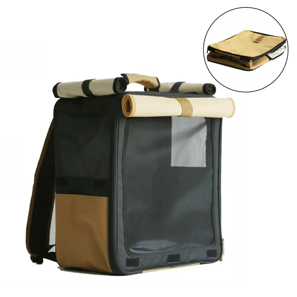 Transporteur pour animaux de compagnie à roulettes, respirant et multi-usages, sac à dos pour chat.